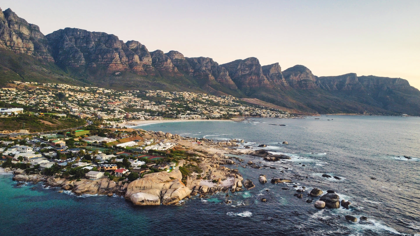 Coastline, Late Light — aerial print of Cape Town by Fun Life Media