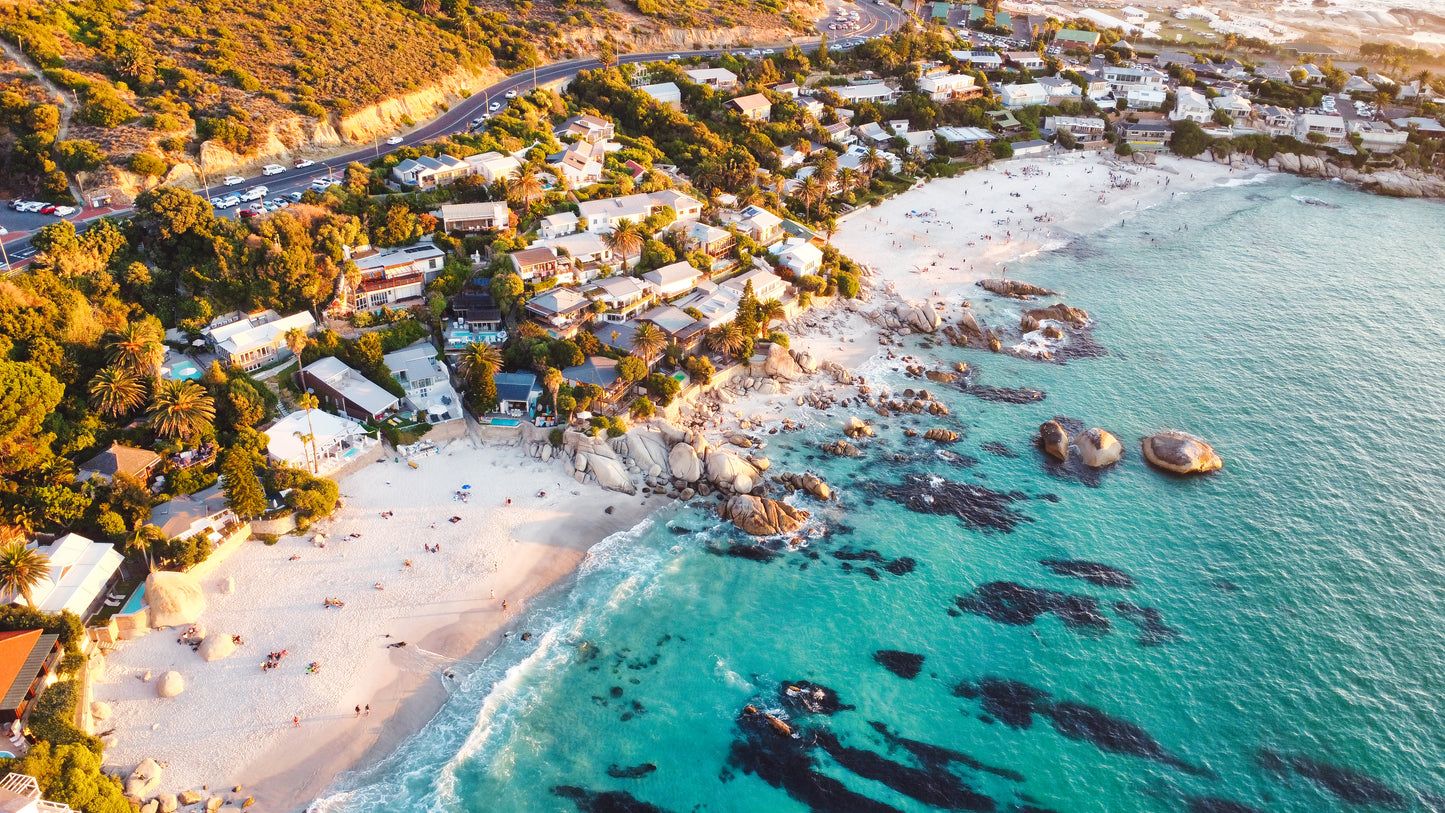 Clifton From Above — aerial print of Cape Town by Fun Life Media