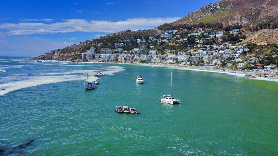 Anchored — aerial print of Cape Town by Fun Life Media