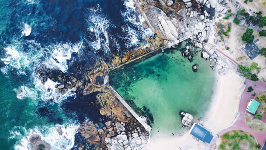 Tidal Pool Blue — aerial print of Cape Town by Fun Life Media