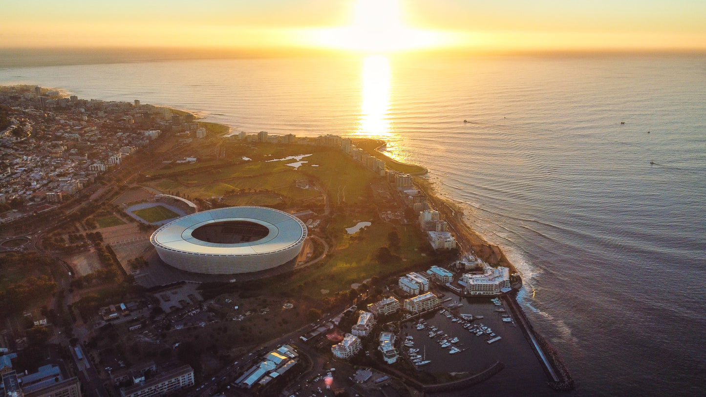 Green Point, Golden Hour — aerial print of Cape Town by Fun Life Media